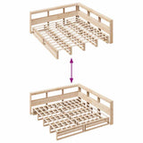 Bookcase Bed without Mattress 180x200cm Solid Wood Pine 3324490