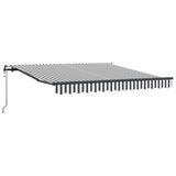 Automatic Retractable Awning Anthracite and White 300x250 cm 3310225