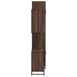 ZNTS 3 Piece Bathroom Furniture Set Brown Oak Engineered Wood 3301079