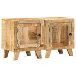 ZNTS Bedside Cabinet 2 pcs 40x32x46 cm Solid Wood Rough Mango 4104508