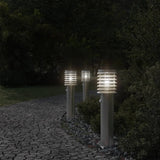 Outdoor Floor Lamp with Sensor Silver 60 cm Stainless Steel 4006365