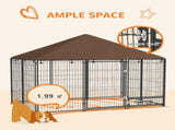 Outdoor Dog Kennel Puppy Play Pen with Canopy Garden Playpen Fence Crate Enclosure Cage Rotating T3398P376414