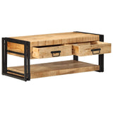 ZNTS Coffee Table 90x50x38 cm Solid Rough Wood Mango 4016685