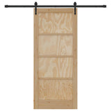 Sliding Door ORKDAL Natural and Black 86 x 198.5 cm 3333734