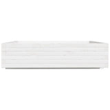 Garden Planter White 100x100x26.5 cm Solid Wood Pine 847319