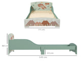 Toddler Bed Frame, Kids Bedroom Furniture for Ages 3-6 Years, Green T3398P347982