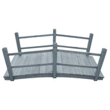 Garden Bridge Grey 140x60x56 cm Solid Firwood 310040