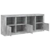 Sideboard with LED Lights Concrete Grey 164x37x67 cm 3209054