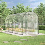 Greenhouse Transparent 160x400x190 cm PVC&Powder-coated Steel 317247