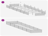 Raised Garden Bed Rusty 480 x 80 x 24 cm corton 8006523