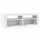 TV Cabinet with LED Lights White 120x35x40 cm 804310