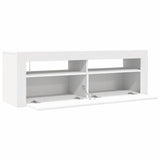 TV Cabinet with LED Lights White 120x35x40 cm 804310