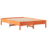 Bookcase Bed without Mattress Wax Brown 120x200 cm Solid Wood Pine 3322875
