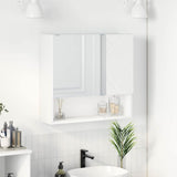 Mirror Cabinet with Door White 59 x 17 x 55 cm Engineered Wood 883364