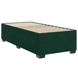 Box Spring Bed with Mattress Dark Green 90x200 cm Velvet 3286213