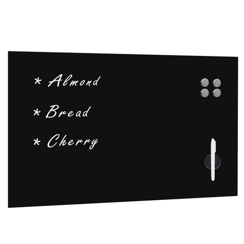 Wall Mounted Magnetic Blackboard Glass 100x60 cm 30109