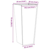 Garden Planter 35x35x75 cm Galvanised Steel 851090