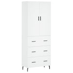 Highboard White 69.5x34x180 cm Engineered Wood 3195859