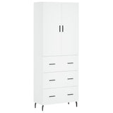 Highboard White 69.5x34x180 cm Engineered Wood 3195859