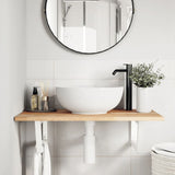 Basin Shelf Wall Mounted Steel and Solid Wood Acacia 3302778