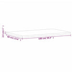 Table Top 100x60x2.5 cm Rectangular Solid Wood Beech 3188896