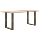 Dining Table Legs U-Shaped 2 pcs Natural Steel 70x cm Steel 4013187