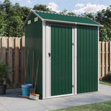 Garden Shed Green 192x152.5x237 cm Galvanised Steel 364529