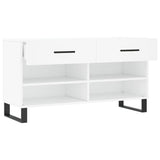 Shoe Bench White 102x35x55 cm Engineered Wood 829764