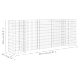 H-Shaped Gabion Planter Steel Wire 260x40x100 cm 145661