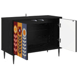 TV Cabinet ESSEN 69 x 33 x 50.5 cm Black Oak Engineered Wood 8007022