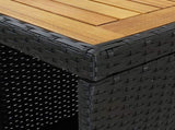 5 Piece Garden Bar Set with Cushions Poly Rattan Black 3095459
