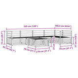 Outdoor Sofa Set 6 pcs Natural 3373479