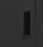 Office Cabinet with Sliding Door Anthracite 90x40x180 cm Steel 335965