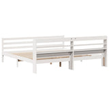 Bed Frame with Headboard without Mattress White 180x200 cm Super King 3306691