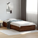 Bed Frame without Mattress Brown Oak 90x200 cm 845115