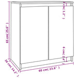 Side Cabinet 60x36x65 cm Solid Wood Pine 833097