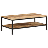 Coffee Table 100x50x35 cm Solid Rough Wood Mango 374069