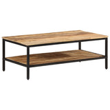 Coffee Table 100x50x35 cm Solid Rough Wood Mango 374069