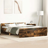 Bed Frame without Mattress Smoked Oak 150x200 cm King Size 3203758