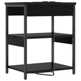 Bedside Cabinet Black Oak 41 x 31 x 51 cm Engineered Wood 859535