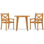 ZNTS 3 Piece Garden Dining Set Solid Wood Acacia 3057997