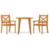 Garden Dining Set Natural wood Solid acacia wood Medium Durable 3057997
