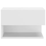 ZNTS Wall-mounted Bedside Cabinets 2 pcs White 810954