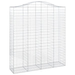 Arched Gabion Basket 200x50x220/240 cm Galvanised Iron 153401