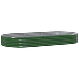 Garden Raised Bed Galvanised Steel 296x140x36 cm Green 319028