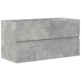 2 Piece Bathroom Furniture Set Concrete Grey Engineered Wood 3324916