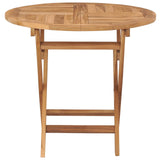 Folding Garden Table Natural 90 x 75 cm Solid Teak Wood 42042410