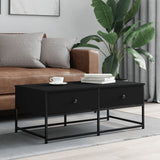 ZNTS Coffee Table Black 100x51x40 cm Engineered Wood 833970