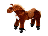Plush Walking Horse Ride On Toy with Wheels and Realistic Sounds Rocking Horse for Girls Boys 2 T3398P422155