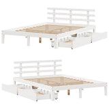 Bed Frame with Drawers without Mattress White 160x200 cm 3302015